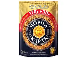 Кава розчинна Чорна карта 200г Голд пакет