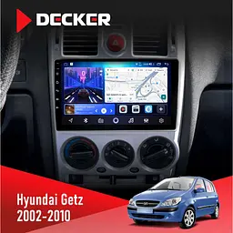 Штатна магнітола Hyundai Getz 2002-2010 Black Decker D9-006 4x64, 4G Decker (НФ-00006790)
