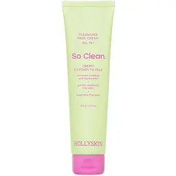 Крем для щоденного очищення шкіри обличчя Hollyskin So Clean з екстрактом камелії і рисом 100 г