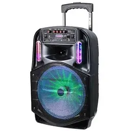 Портативна колонка XPRO CH8612 валіза 30Вт USB SD FM радіо Bluetooth 1 мікрофон ДУ (MER-15644) - мініатюра 5