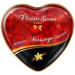 Масажна свічка-серце Plaisirs Secrets Vanilla (35 мл) - мініатюра 2