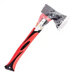 Сокира INTERTOOL HT-0261, 600 г, з ручкою з фібергласу, червоно-чорна - мініатюра 9