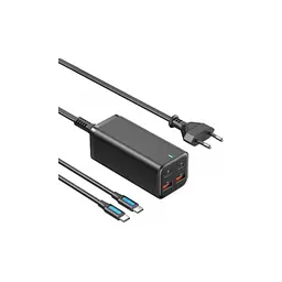 Зарядний пристрій Vention 4xUSB 100 Вт (2xUSB-C + 2xUSB-A) PD 3.0/QC 3.0/GaN чорний (FBSBG-EU)