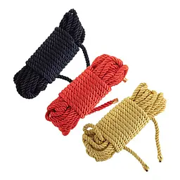 Мотузка для шибарі LOCKINK SEVANDA Shibari Pratice Rope, чорна, 8 м, нейлон+бавовна - мініатюра 3