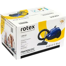 Пилосос Rotex RVB18-E Blue Потужний 1800 Вт з мішечком для сухого прибирання будинку Синій - мініатюра 5