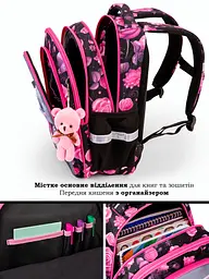 Ортопедичний рюкзак до школи School Standard для дівчинки 475 гр 17,5 літрів Рожевий - мініатюра 3