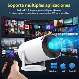 Портативний проектор No Brand HY300 WiFi Bluetooth Білий (2390000008) - мініатюра 6