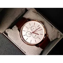 Чоловічий годинник Naviforce Business Leather Gold NF3001 - мініатюра 2