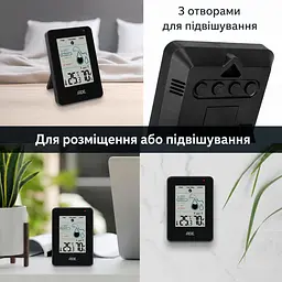 Гігрометр із оповіщенням про цвіль ADE WS2310-2 чорний - мініатюра 4