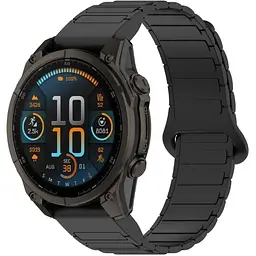 Ремінець DK CDK для Garmin Descent Mk1 26mm Silicone Shaped Magnetic Band (019625) (black) - мініатюра 2