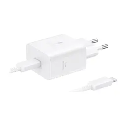 Зарядний пристрій Samsung USB-C 45W + cable USB-C to USB-C white (EP-T4511XWEGEU) - мініатюра 5