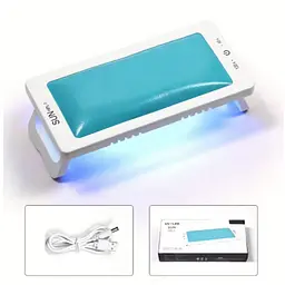 Лампа для гель лаку від USB з підлокітником 88Вт SUN HPL Синя
