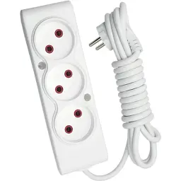 Мережевий подовжувач TECCO 3м 3 поста white (8681277842528)