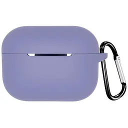 Чохол-накладка DK Apple AirPods Pro 2 | Silicone Candy Friendly з карабіном (lavender grey)