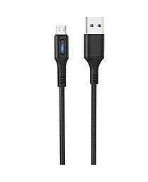 Кабель Hoco U79 Admirable smart power off charging data cable for Micro Black