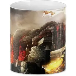Кухоль GeekLand God Of War Кратос та титан CP 03.373 330 мл білий - мініатюра 2