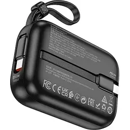 Портативна батарея Hoco Q20 Fountain 22.5W+PD20W 10000 mAh Black - мініатюра 3