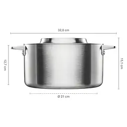 Каструля Fiskars Norden 5 л без покриття (1067640) - мініатюра 7