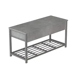 Банкетка з ящиком Ferrum-decor Дрейк 2 550x1200x400 метал Сірий ДСП Бетон 16 мм (FRD-103086)