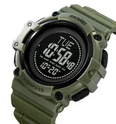 Годинник чоловічий спортивний Skmei 2233 compass з компасом (Зелений) - мініатюра 2