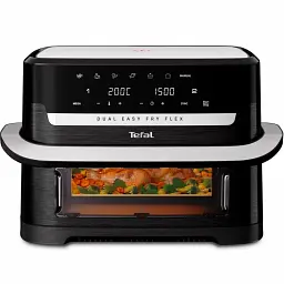 Аерогриль Tefal Dual Easy Fry Flex 2700 Вт чорний (EY9228E0)