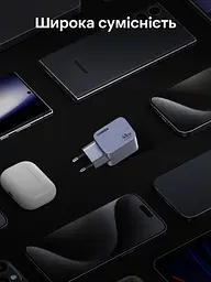 Мережевий зарядний пристрій UGREEN Nexode Pro X707 2 порти USB-C до 45 Вт сумарно PD 3.0 QC 4.0+ PPS Samsung Super Fast Charging 2.0 (35008) - мініатюра 8