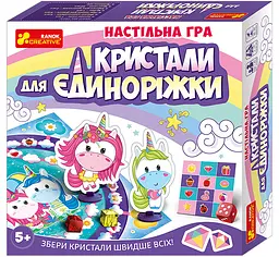 Дитяча настільна гра "Кристали для Єдиноріжки" 12120074 укр. мовою - мініатюра 1