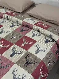 Комплект постільної білизни Ecotton полуторний 29345-2 Оленi на червоному (24289) - мініатюра 9