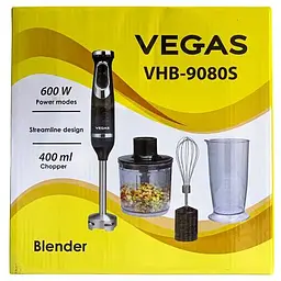 Блендер Vegas VHB-9080S 600Вт чорний (VHB-9080S) - мініатюра 7