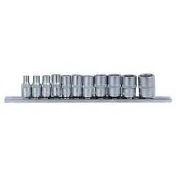 Набір насадок шестигранних Sigma 1/4" на планці 11 шт CrV (6003401)