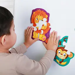 Магнітні бебі пазли Vladi Toys Левеня і мавпочка, укр. мова, 4 елементи (VT3208-11) - мініатюра 3
