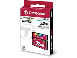 Карта пам'яті Transcend CompactFlash Card 800X 32 GB (TS32GCF800) - мініатюра 2