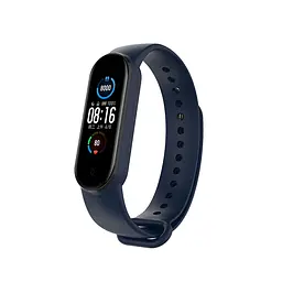 Ремінець для фітнес-браслета Lemfo для Xiaomi Mi Band 5, 6, 7 темно-синій - мініатюра 3