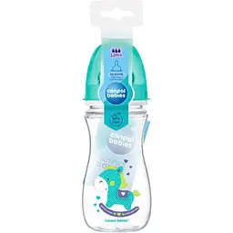 Антиколікова пляшечка Canpol Babies Easystart Кольорові звірятка 12+ 300 мл бірюзовий (35/204)