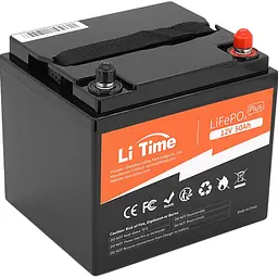 Акумулятор Li Time LiFePO4 12V (12.8V/50Ah/640Wh) (L12V50-BASIC-4-A38)