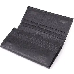 Жіночий вертикальний гаманець із натуральної шкіри ST Leather 23084 чорний - мініатюра 5