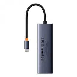 Мультиадаптер хаб Baseus Flite 6-Port Type-C to HDMI4K 3xUsb 3.0 RJ45 (B00052807813-00) - мініатюра 4