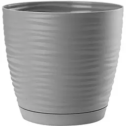Горщик для квітів Form-Plastic Sahara mini-17 з підставкою 2.4 л сірий (3030-055)