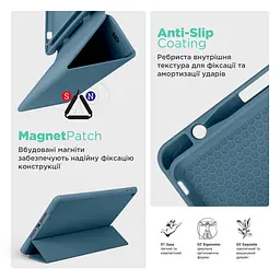 Чохол-книжка для планшета Apple iPad Air 11 (2024)/Air 11 (2025)/Air 11 (2026), Smart Fold Pen, фіолетовий, 11 дюймів, з екошкіри + TPU, з магнітною застібкою, підставкою, тримачем під стилус, протиударний, з функцією Wake/Sleep - мініатюра 7