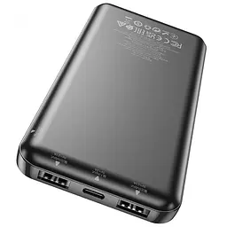 Зовнішній акумулятор - портативна батарея Hoco J100 High-ranking power bank 10000mAh чорний - мініатюра 4