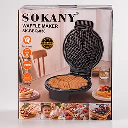 Вафельница сердечки Sokany SK-BBQ-832 - мініатюра 5
