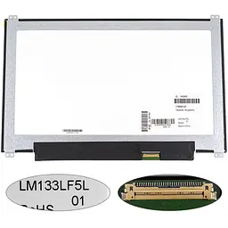 Матриця 13.3 LM133LF5L01 (1920*1080 30pin(eDP IPS) LED SLIM(вертикальні вушки) матова роз'єм праворуч знизу) для ноутбука