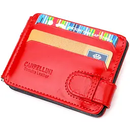 Жіночий затискач для грошей з натуральної гладкої шкіри Canpellini 21938 червоний - мініатюра 5