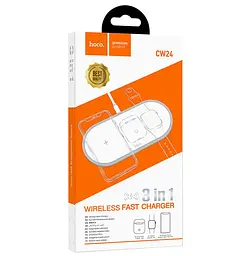 Зарядний пристрій бездротовий HOCO CW-24QI Handsome 3in1 10W - мініатюра 4