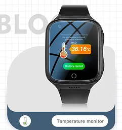 Дитячий смарт годинник Lemfo K7L з сім картою, GPS трекером, 4G LTE, пульсометром, термометром, датчиком зняття з руки, крокоміром та прослуховуванням Чорний - мініатюра 12