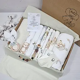 Набір для новонародженого a.l.babybox Ведмедикова казка плед/рушник/пелюшки і гризунець (34032284)