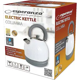 Електрочайник Esperanza COLAMBIA EKK034W White 1.8 л - мініатюра 2