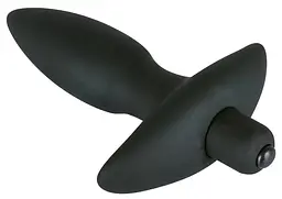 Чорна анальна пробка Black Velvet Vibrating Plug Small з вібрацією - мініатюра 3