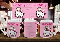 Чашка "Hello Kitty" 330 мл Біла з ложкою
