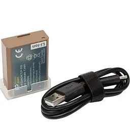 Акумулятор POWERPLANT Canon TLP-E10 1020mAh + кабель Type-C